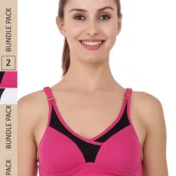 Floret Pack of 2 Heavily Padded Non Wired T Shirt Bra-picture-37