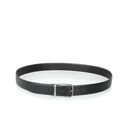 KEZRO Men Black Textured Reversible Belt-image-97