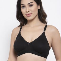 Prag & Co Black Solid Non-Wired Non Padded Everyday Bra AB20434BB-23