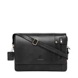 WildHorn Men Black Solid Messenger Bag-33