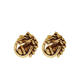 PELUCHE Gold-Toned The Knight Move Quirky Cufflink-image-72