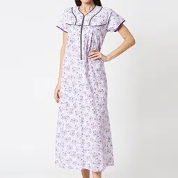AV2 Woman Purple Printed Maxi Nightdress-image-66