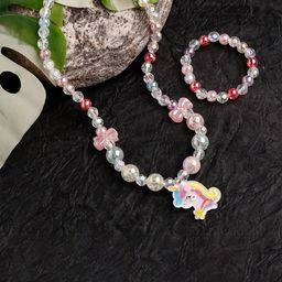 Jewelz Unicorn Necklace & Bracelet Set-image-79