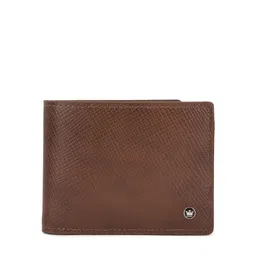 Louis Philippe Men Brown Textured Leather Two Fold Wallet-image-62