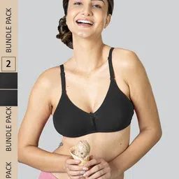 LYRA Pack Of 2 Cotton Rich Mesh Ladder Wire Free Moulded and Seamless Bra-image-10