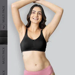 LYRA Pack Of 2 Cotton Spandax Full Coverage Secret Support Bra-image-70