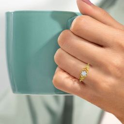 KISNA DIAMOND AND GOLD JEWELLERY Women 18Kt 0.09CT Ring Diamond 1.5g-picture-0