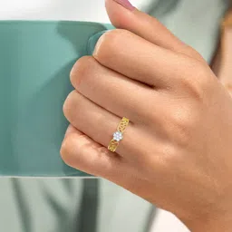 KISNA DIAMOND AND GOLD JEWELLERY Women 18 Kt Gold 0.1 CT Diamond Ring-picture-46