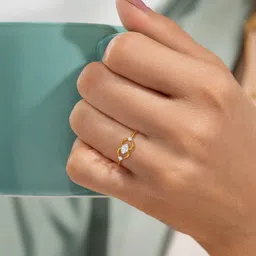 KISNA DIAMOND AND GOLD JEWELLERY Women 14 KT Ring Diamond 0.09 CT-picture-43