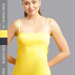 FBAR Pack Of 2 Non-Padded Pure Cotton Camisoles-image-76