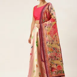 Kaizen TEXO FAB Printed Semi-Stitched Lehenga & Unstitched Blouse With Dupatta-12