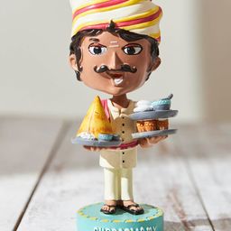 Chumbak White Textured Cuppa Swamy Bobble Head Small Figurine Showpiece-picture-33
