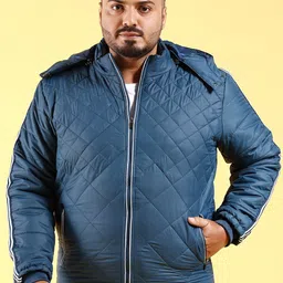 HARDSODA Plus Size Hooded Lightweight Quilted Jacket-51