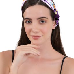 BuckleUp Women Purple Printed Wrap Headband-image-86