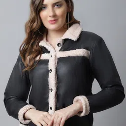 JAKANARY Women Floral Colourblocked Polyester Crop Outdoor Tailored Jacket-picture-22