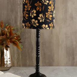 BTR CRAFTS Black Metal Cylinder Shaped Table Lamp with Adjustable Cord-26