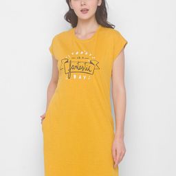 AV2 Mustard T-shirt Pure Cotton Nightdress-picture-54