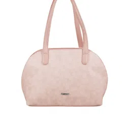 Metro Self Design Zip Detail PU Structured Shoulder Bag-20