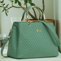 Exotic Textured PU Structured Handheld Bag With Quilted-46