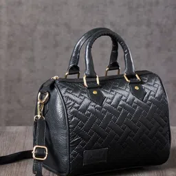 Mona B Textured Structured Handheld Bag with Quilted-8