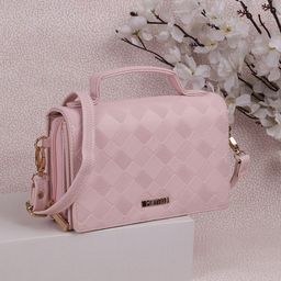 Metro Textured Structured Handheld Bag with Quilted-12