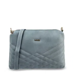 Mochi Grey Embellished Structured Sling Bag with Quilted image 2