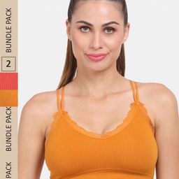 Amour Secret Pack Of 2 Lightly Padded Non Wired Anti-Odour Sports Bra-image-58