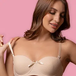 BOLD & BAE Printed Half Coverage Underwired Lightly Padded Plunge Bra With All Day Comfort-picture-45