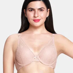 Amante Padded Wired High Apex Lace Bra - BRA87601-34