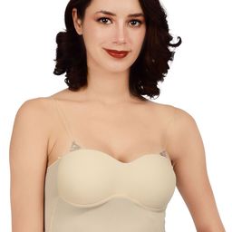 bare dezire Full Coverage Seamless Lightly Padded Transparent Strap Bralette Bra-picture-46