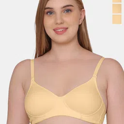 KOMLI Pack Of 3 Full Coverage Lightly Padded Cotton T-shirt Bras-image-34