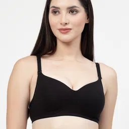 DressBerry Black Non Wired Seamless Padded T-Shirt Bra With All Day Comfort-picture-51