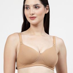 DressBerry Bra Medium Coverage Padded N-OP-1701-NUDE-Nude-image-0