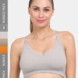 Amour Secret Pack of 3 Lightly Padded Workout Bra-image-71