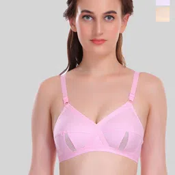 SELFCARE Pack Of 3 Rapid Dry All Day Comfort Super Support Cotton Everyday Bras-picture-53