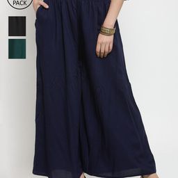 Clora Creation Women Pack of 3 Palazzos-image-55