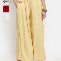 Clora Creation Women Pack of 3 Palazzos-image-11