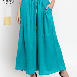 Clora Creation Women Pack of 3 Palazzos-image-9