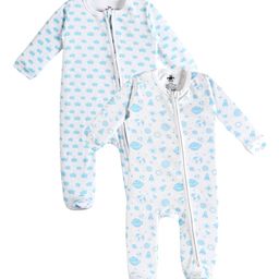 The Mom Store Pack Of 2 Printed Cotton Sleepsuit-image-56