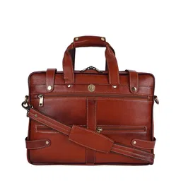 HiLEDER Unisex Pure Leather Textured Laptop Bag-picture-4