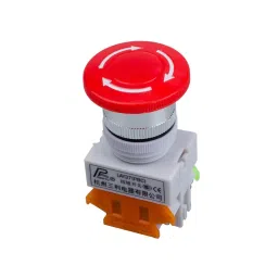 Red Mushroom Cap LAY37-, 11ZS 1NO 1NC DPST, Emergency Stop Push, Button Switch AC 690V 10A, Switch Equipment Lift, Elevator Latching Self Lock image 2