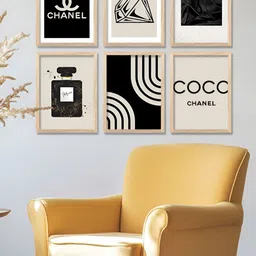 Kotart Brown & Black 6 Piece Wooden Abstract Wall Art-11