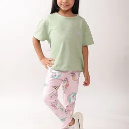 YK Girls T-shirt with Leggings-49