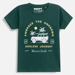 RASPY Boys Set of 2 Typography Printed Round Neck Pure Cotton T-shirt-10