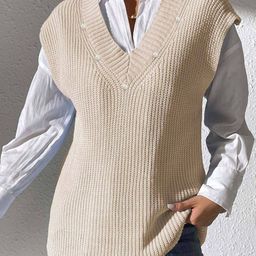 bebe Women Ribbed V-Neck Sweater Vest-picture-3