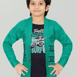 FASHION GRAB Boys Typography Printed Pure Cotton Shirt-image-31