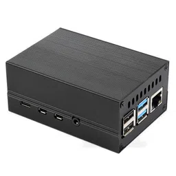 Stripe Aluminum Cooling Case for Raspberry Pi 4, Built-In Active Radiator with Fins-15
