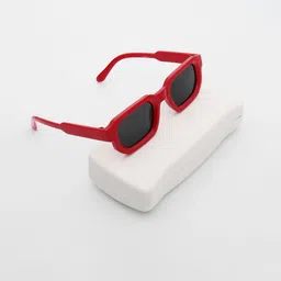 PELLE LUXUR Unisex Rectangle Sunglasses with UV Protected Lens PL25GS24-5