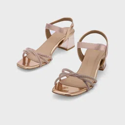 Sole To Soul Women Embellished Block Sandals-image-92