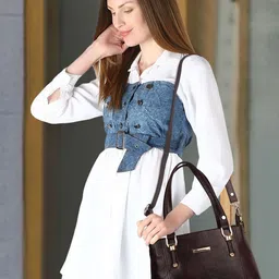 ROLEXO Leather Satchel-54